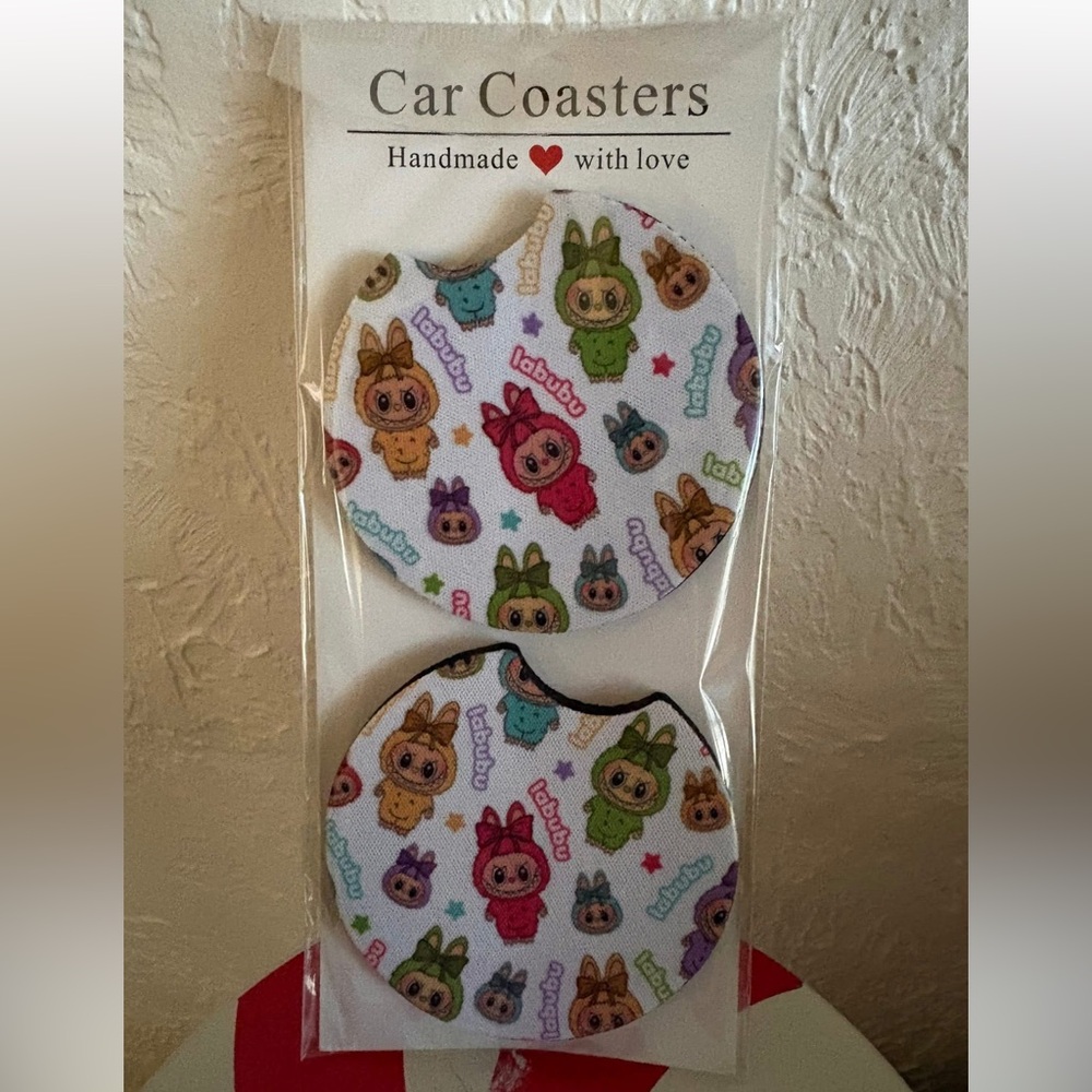 POP MART Mystery Labubu with Labubu Tumbler and Car Coasters